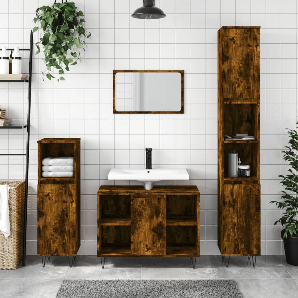 Bathroom Cabinet 30X30X100 Cm Engineered Wood