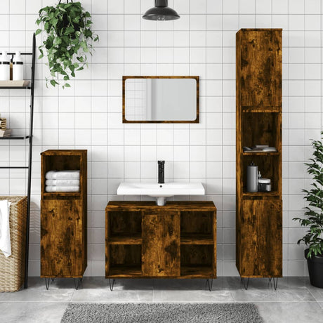 Bathroom Cabinet 30X30X100 Cm Engineered Wood