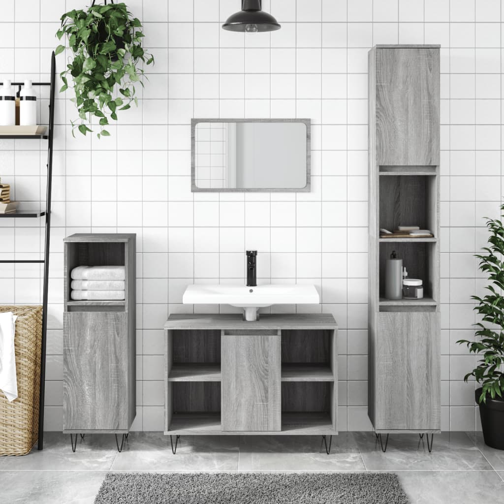 Bathroom Cabinet 30X30X100 Cm Engineered Wood