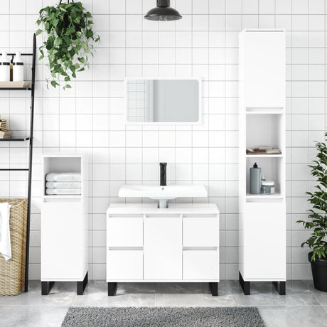 Bathroom Cabinet 30X30X100 Cm Engineered Wood