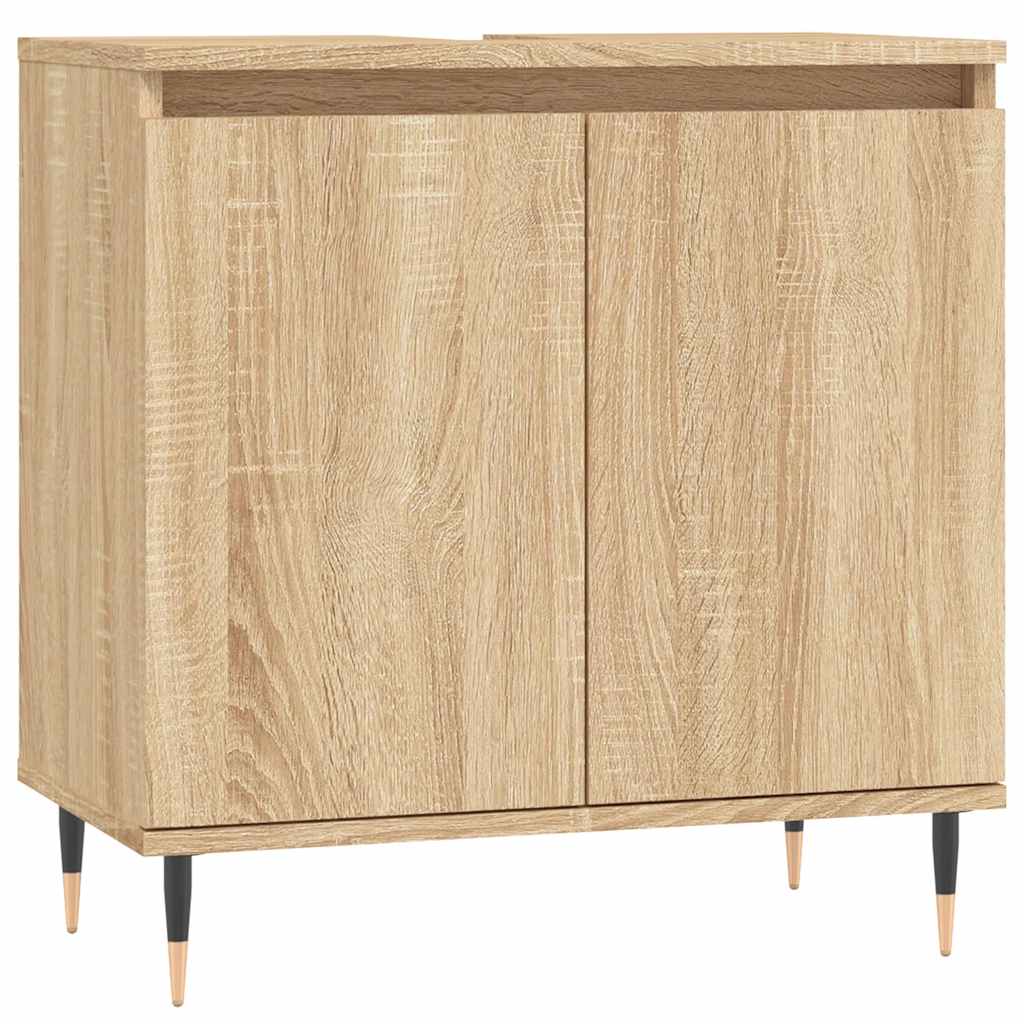 Bathroom Cabinet Sonoma Oak 58X33X60 Cm Engineered Wood