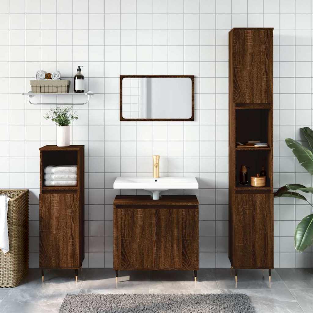Bathroom Cabinet 58X33X60 Cm Engineered Wood
