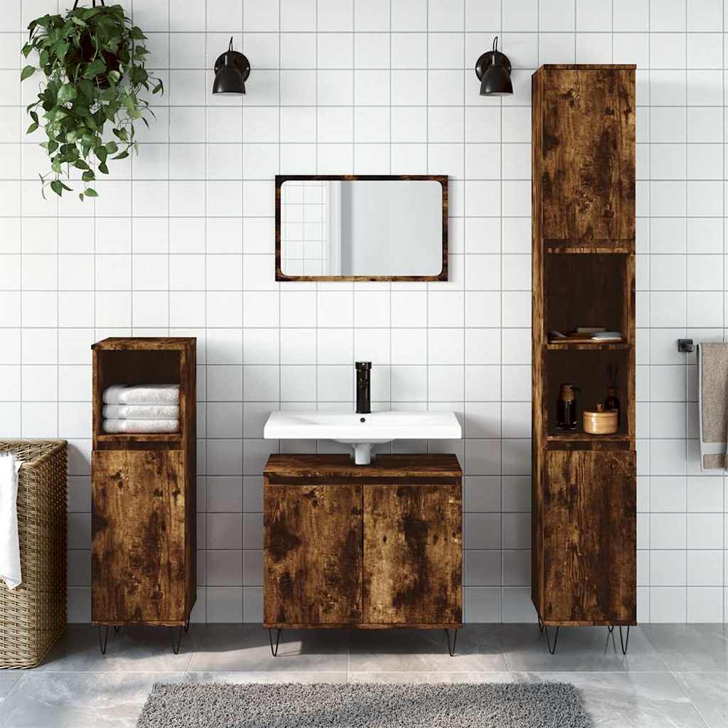 Bathroom Cabinet 58X33X60 Cm Engineered Wood