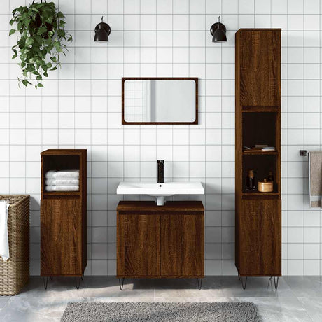 Bathroom Cabinet 58X33X60 Cm Engineered Wood