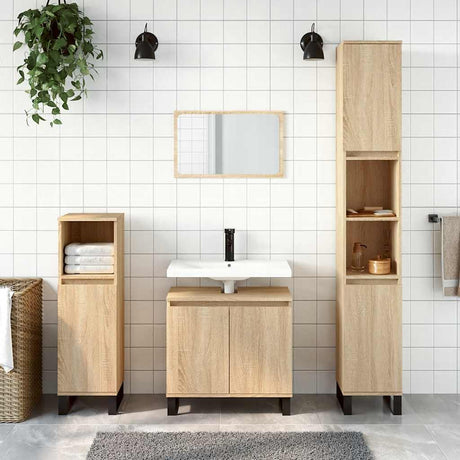 Bathroom Cabinet 58X33X60 Cm Engineered Wood