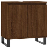 Bathroom Cabinet Brown Oak 58x33x60 cm Engineered Wood