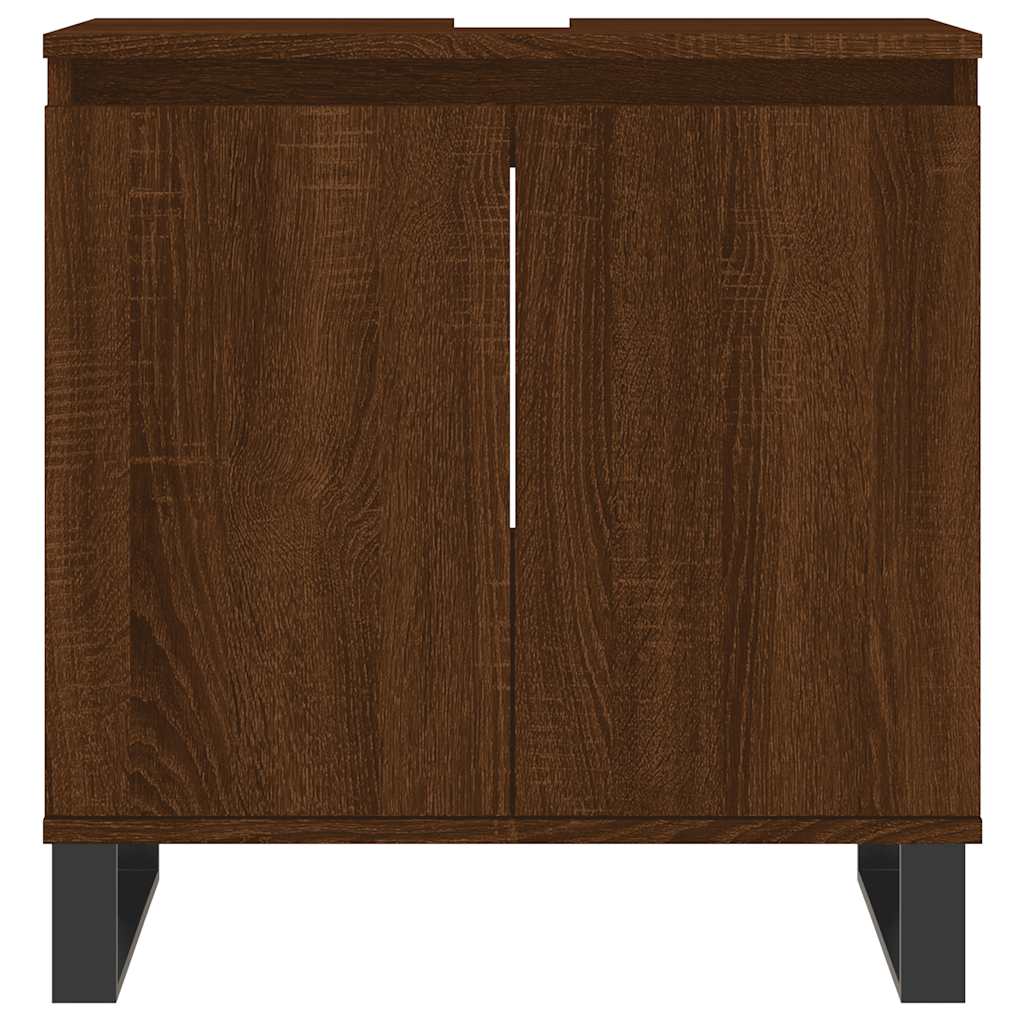 Bathroom Cabinet Brown Oak 58x33x60 cm Engineered Wood