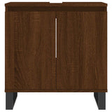 Bathroom Cabinet Brown Oak 58x33x60 cm Engineered Wood