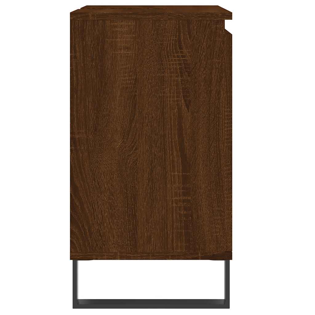 Bathroom Cabinet Brown Oak 58x33x60 cm Engineered Wood