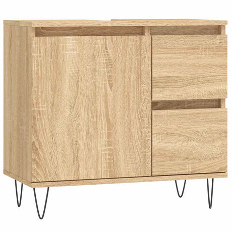 Bathroom Cabinet Sonoma Oak 65X33X60 Cm Engineered Wood
