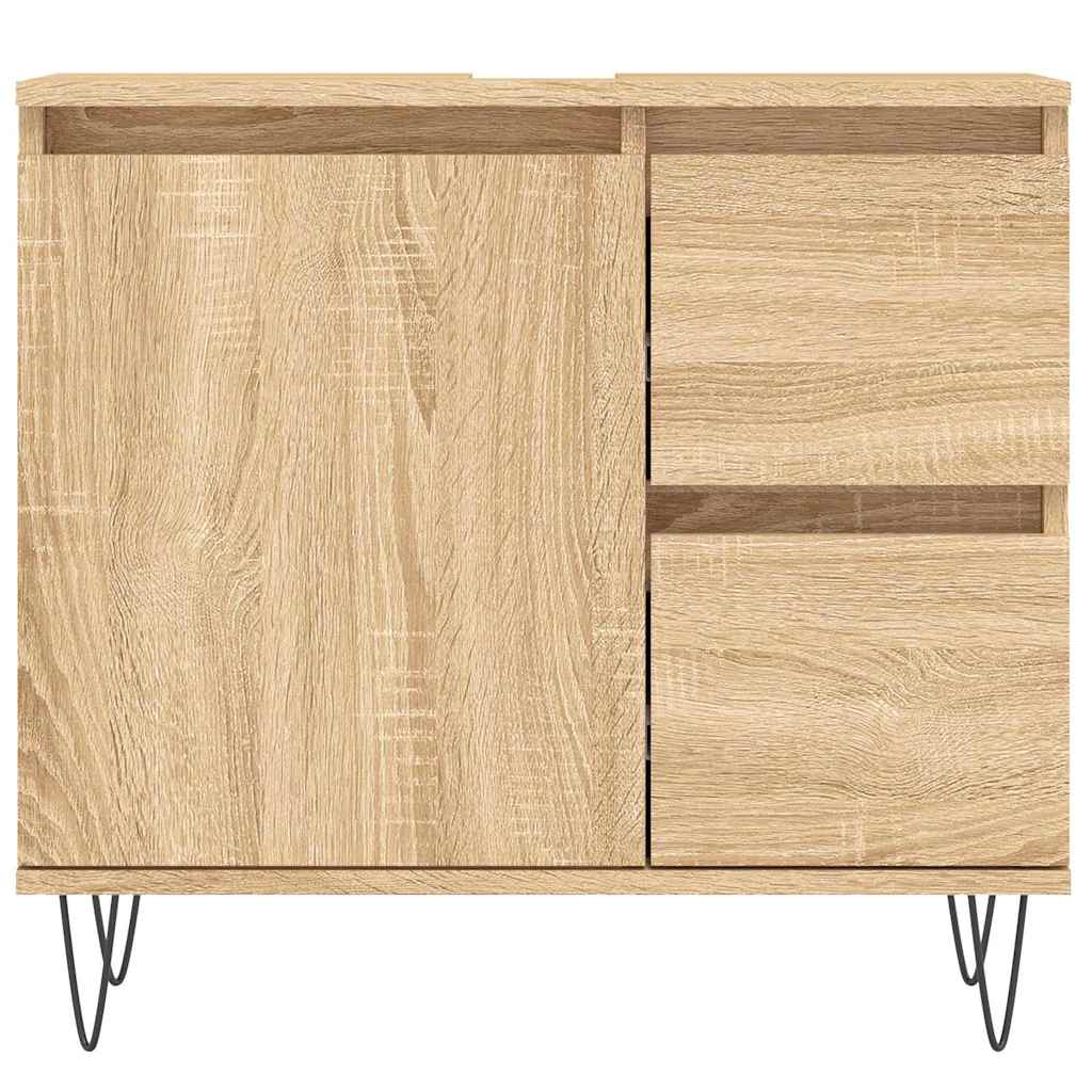 Bathroom Cabinet Sonoma Oak 65X33X60 Cm Engineered Wood