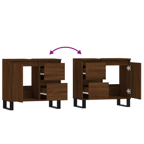 Bathroom Cabinet 65X33X60 Cm Engineered Wood