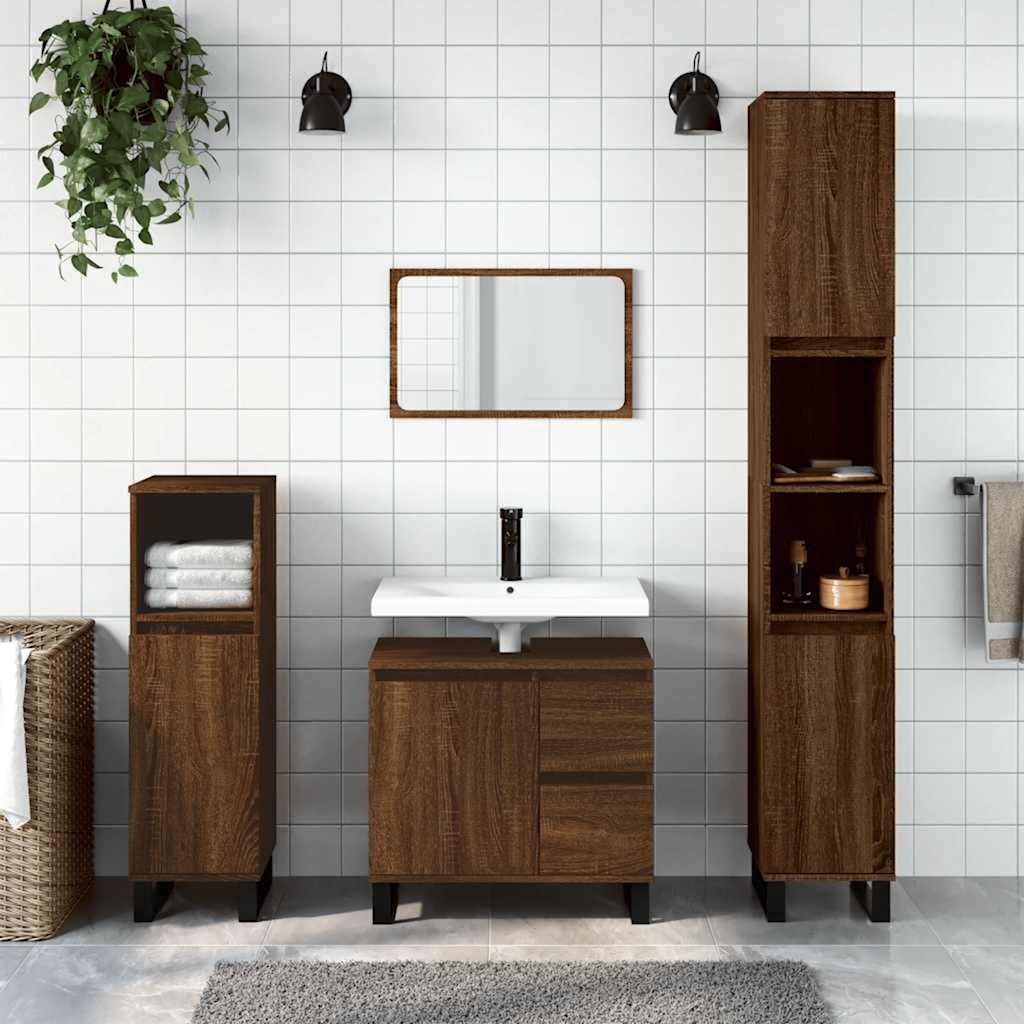 Bathroom Cabinet 65X33X60 Cm Engineered Wood