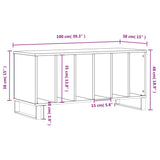 Record Cabinet 100X38X48 Cm Engineered Wood