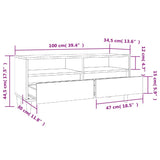 Tv Cabinet 100X34.5X44.5 Cm Engineered Wood