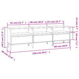 Tv Cabinet 150X30X44.5 Cm Engineered Wood