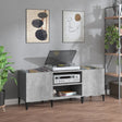 Record Cabinet Concrete Grey 121X38X48 Cm Engineered Wood