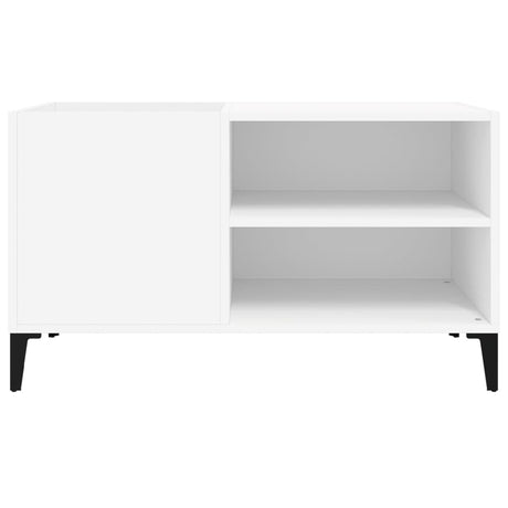 Record Cabinet White 84.5X38X48 Cm Engineered Wood
