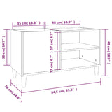 Record Cabinet White 84.5X38X48 Cm Engineered Wood