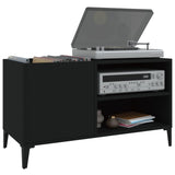 Record Cabinet Black 84.5X38X48 Cm Engineered Wood