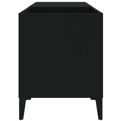 Record Cabinet Black 84.5X38X48 Cm Engineered Wood