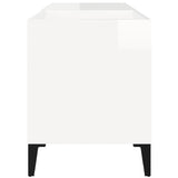 Record Cabinet High Gloss White 84.5X38X48 Cm Engineered Wood