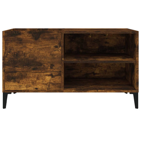 Record Cabinet Smoked Oak 84.5X38X48 Cm Engineered Wood