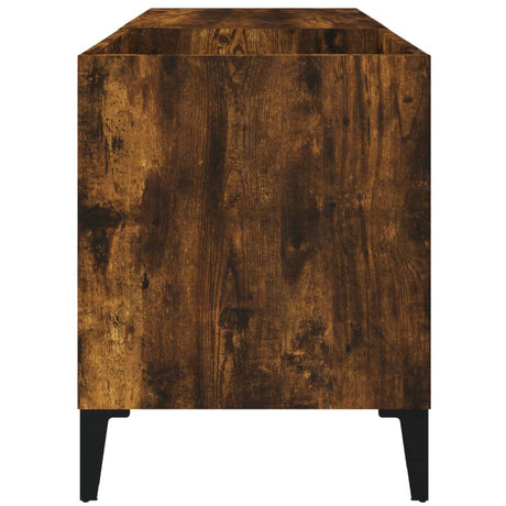 Record Cabinet Smoked Oak 84.5X38X48 Cm Engineered Wood