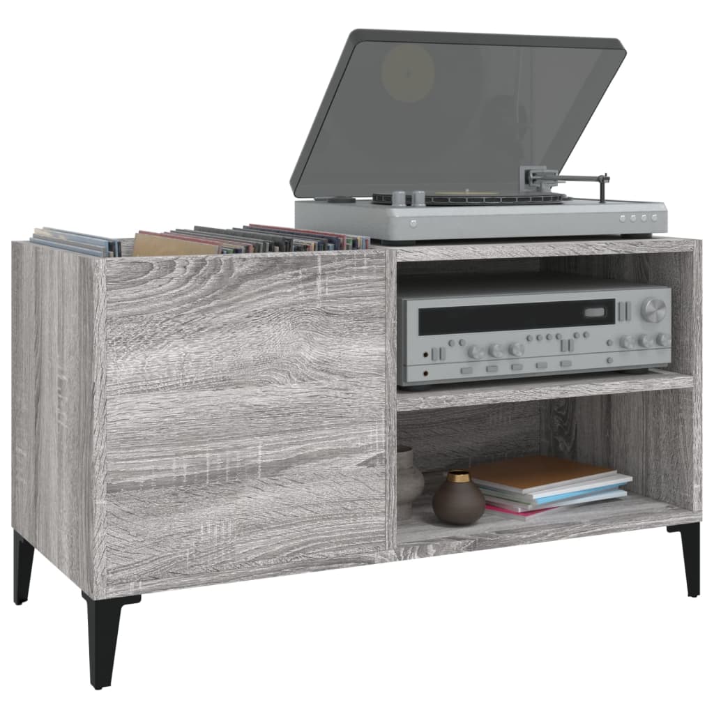 Record Cabinet Grey Sonoma 84.5X38X48 Cm Engineered Wood