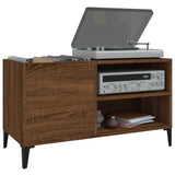 Record Cabinet Brown Oak 84.5X38X48 Cm Engineered Wood