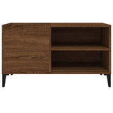 Record Cabinet Brown Oak 84.5X38X48 Cm Engineered Wood