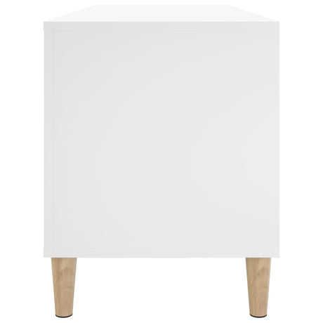 Record Cabinet White 100X38X48 Cm Engineered Wood