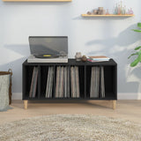 Record Cabinet Black 100X38X48 Cm Engineered Wood