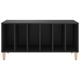 Record Cabinet Black 100X38X48 Cm Engineered Wood