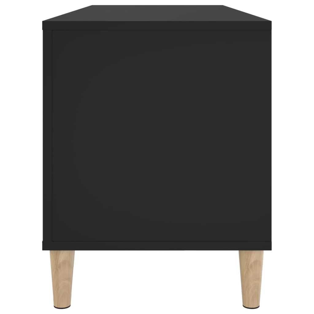 Record Cabinet Black 100X38X48 Cm Engineered Wood