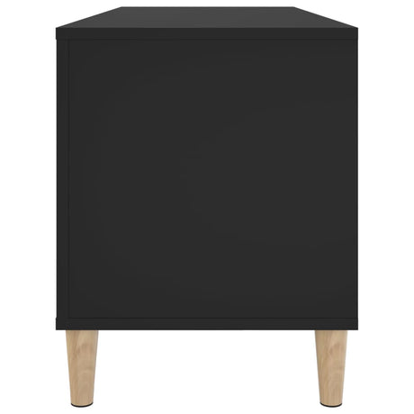 Record Cabinet Black 100X38X48 Cm Engineered Wood
