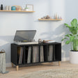 Record Cabinet Black 100X38X48 Cm Engineered Wood