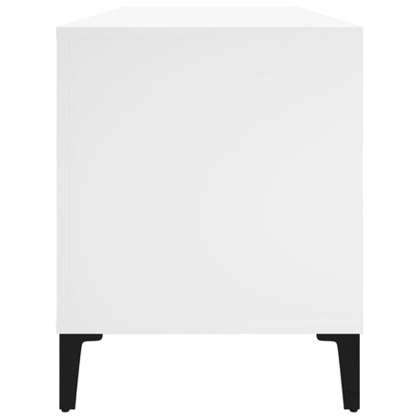 Record Cabinet White 100X38X48 Cm Engineered Wood