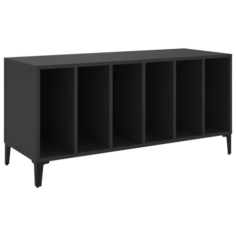 Record Cabinet Black 100X38X48 Cm Engineered Wood