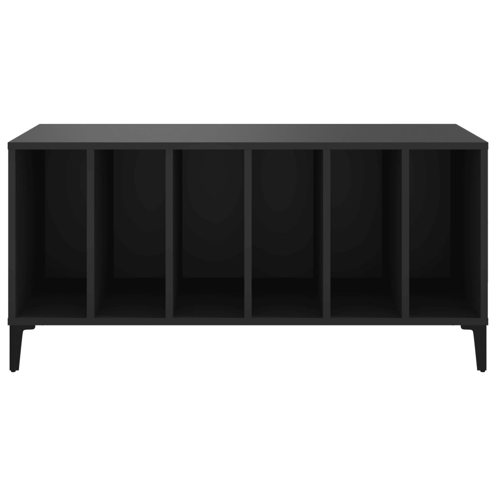Record Cabinet Black 100X38X48 Cm Engineered Wood