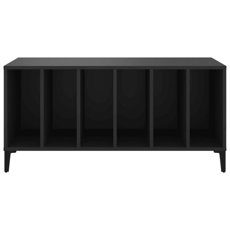 Record Cabinet Black 100X38X48 Cm Engineered Wood