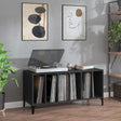 Record Cabinet Black 100X38X48 Cm Engineered Wood