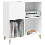 Record Cabinet White 84.5X38X89 Cm Engineered Wood