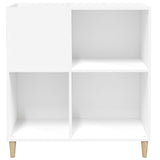 Record Cabinet White 84.5X38X89 Cm Engineered Wood