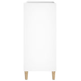 Record Cabinet White 84.5X38X89 Cm Engineered Wood