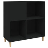 Record Cabinet Black 84.5X38X89 Cm Engineered Wood