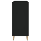 Record Cabinet Black 84.5X38X89 Cm Engineered Wood