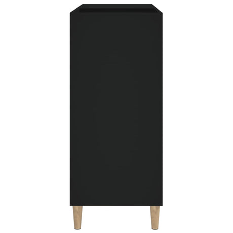Record Cabinet Black 84.5X38X89 Cm Engineered Wood