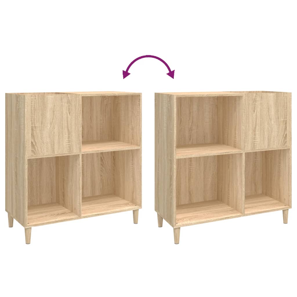 Record Cabinet Sonoma Oak 84.5X38X89 Cm Engineered Wood