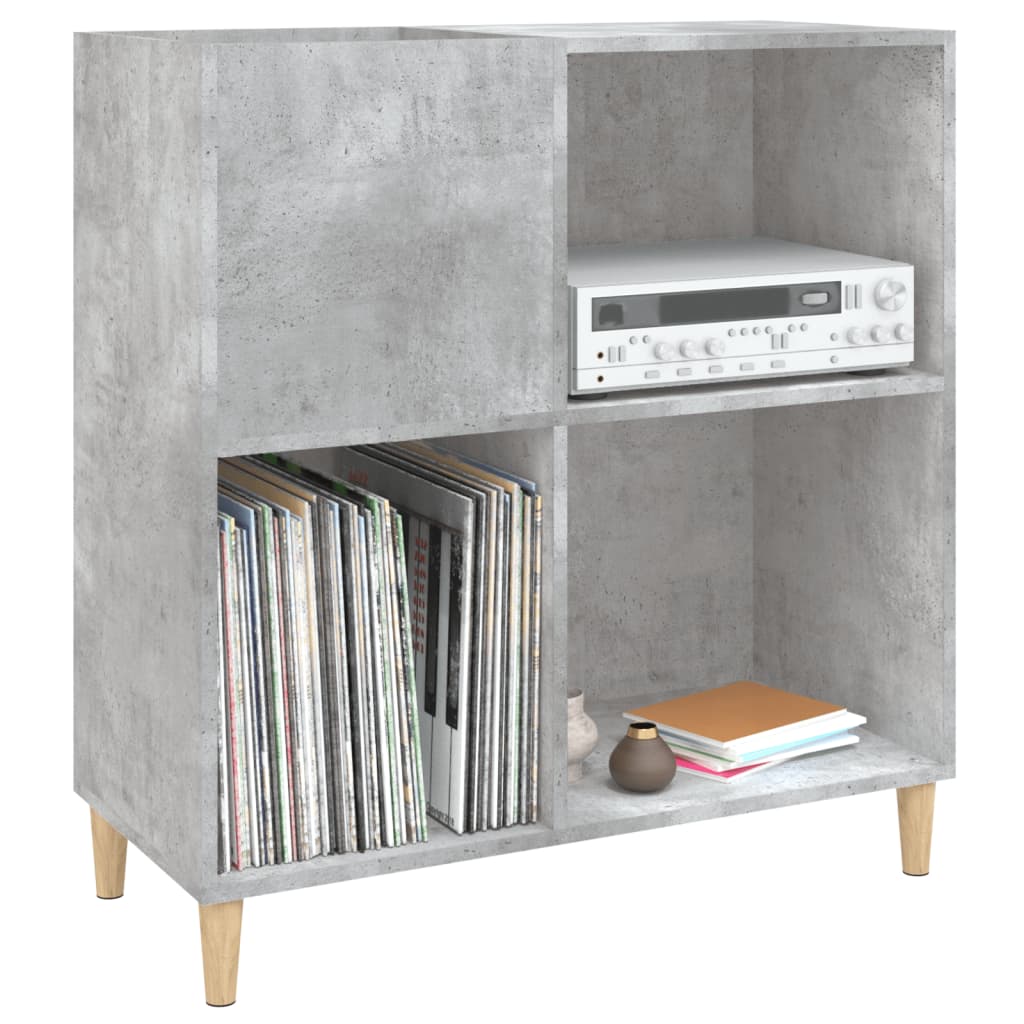 Record Cabinet Concrete Grey 84.5X38X89 Cm Engineered Wood